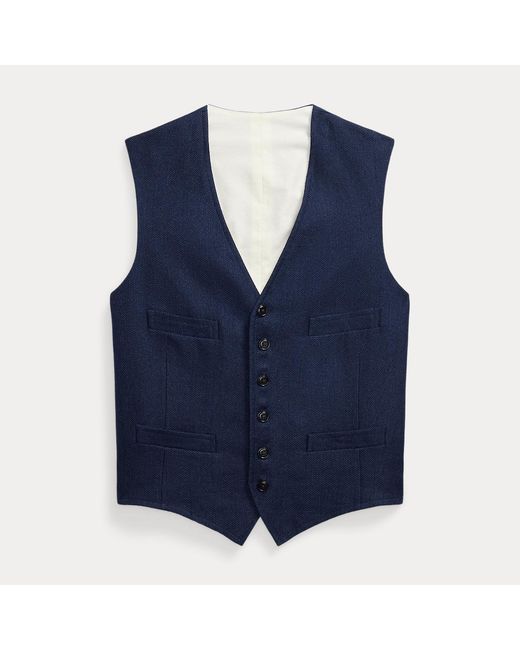 Polo Ralph Lauren Blue Summer Tweed Vest for men