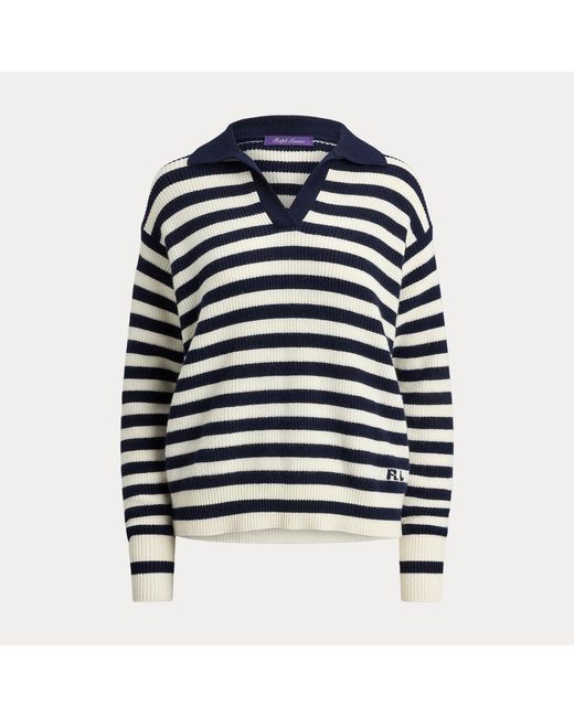 Jersey Polo De Cachemira Con Rayas Ralph Lauren de color Gray