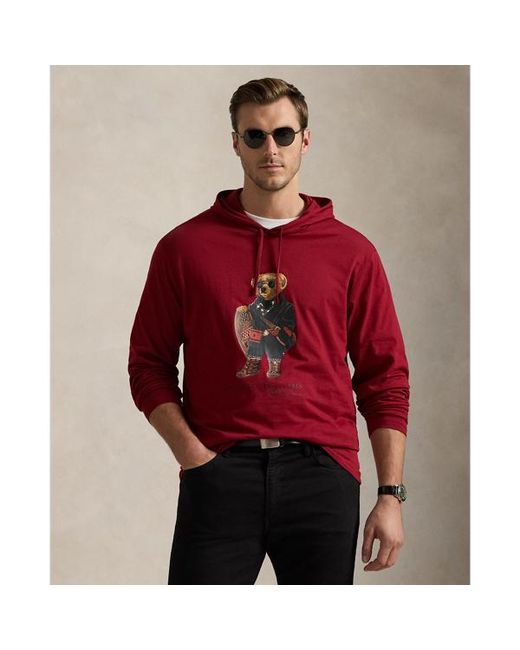 Polo Ralph Lauren Red Ralph Lauren Polo Bear Jersey Hooded T-Shirt for men