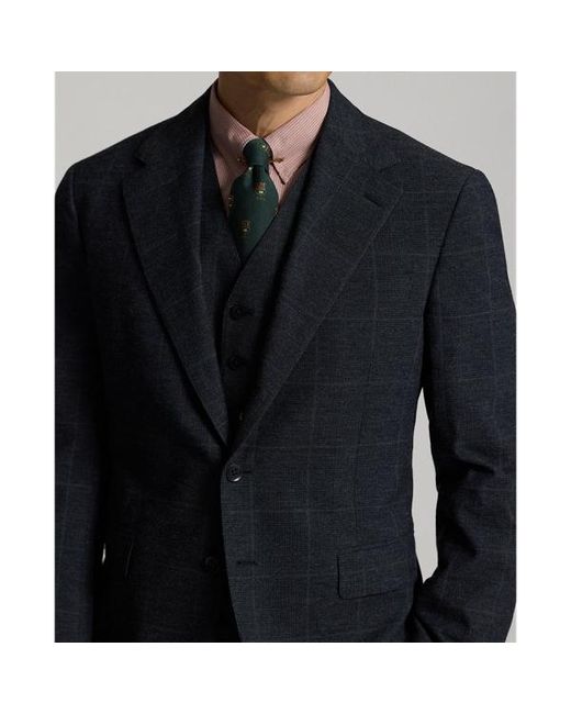 Ralph Lauren Green Checked Suit Jacket for men