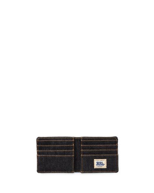 RRL Black Denim Billfold for men
