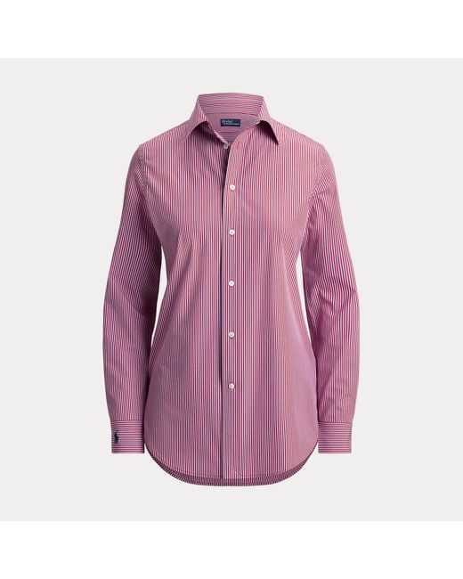 Polo Ralph Lauren Blue End-On-End Stretch Slim Fit Cotton Shirt