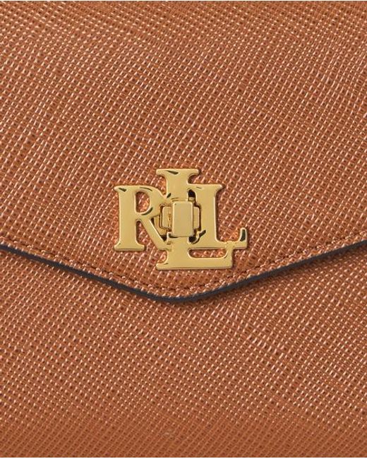 Ralph Lauren Brown Kleine Umhängetasche Farrah Aus Leder