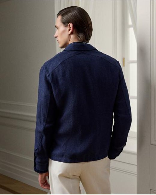 Ralph Lauren Suède Overhemdjack in het Blue voor heren