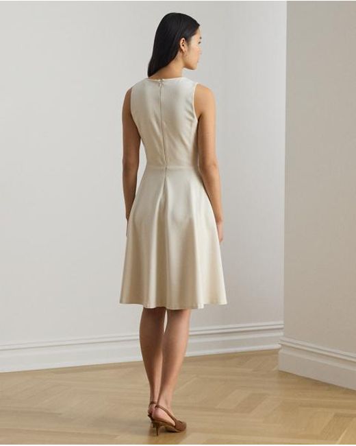 Ralph Lauren Natural Ponte Sleeveless Dress