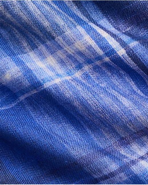 Polo Ralph Lauren Blue Plaid Linen Tie for men