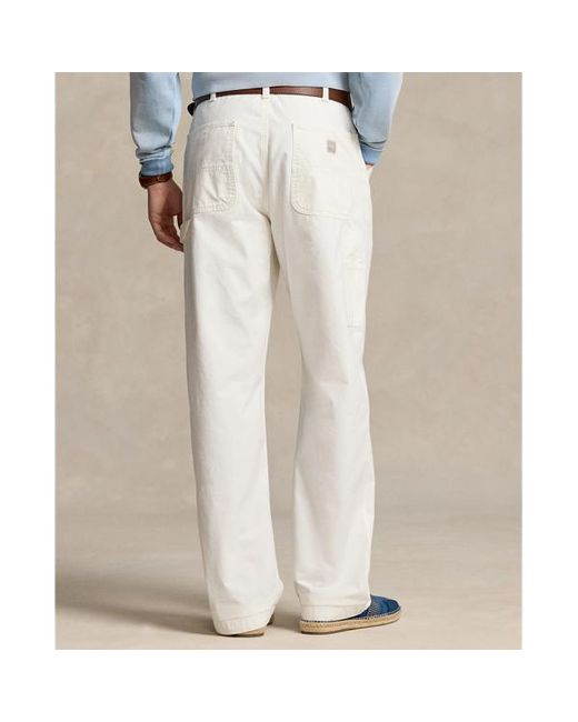 Pantalón de carpintero Dungaree Fit Polo Ralph Lauren de hombre de color White