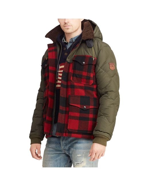 Polo ralph lauren plaid shop hybrid coat