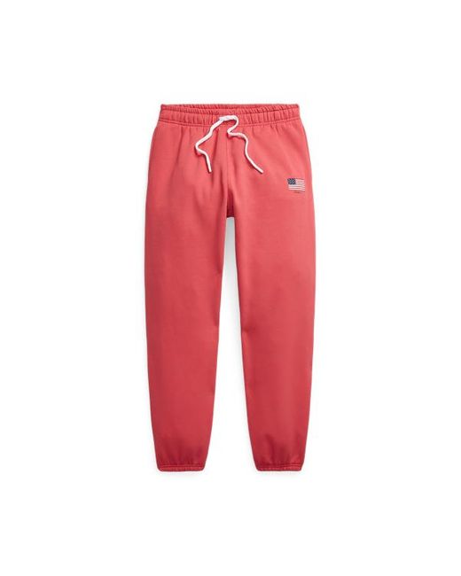 Pantalón deportivo de felpa con bandera Polo Ralph Lauren de color Red