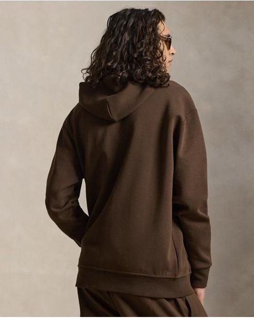Polo Ralph Lauren Brown Double-Knit Full-Zip Hoodie for men
