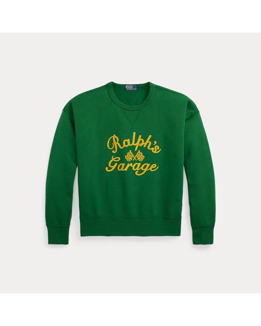 Ralph Lauren Green Vintage Fit Ralph Lauren's Garage Sweatshirt for men