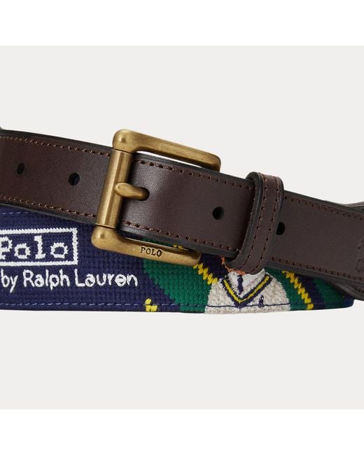 Cintura a mezzo punto a righe Polo Bear da Uomo di Polo Ralph Lauren in  Rosso | Lyst