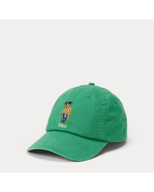 Polo Ralph Lauren Green Polo Bear Twill Ball Cap for men