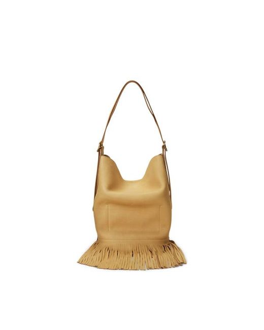 Polo Ralph Lauren Metallic Leather Bellport Bucket Bag