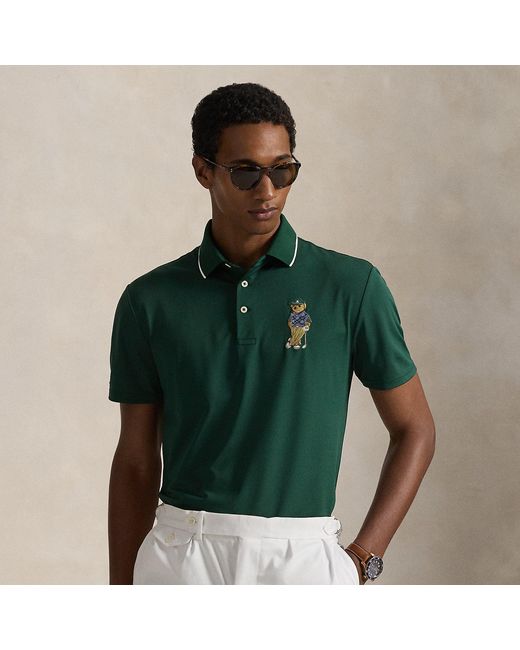 Ralph Lauren Green Tailored Fit Polo Bear Polo Shirt for men