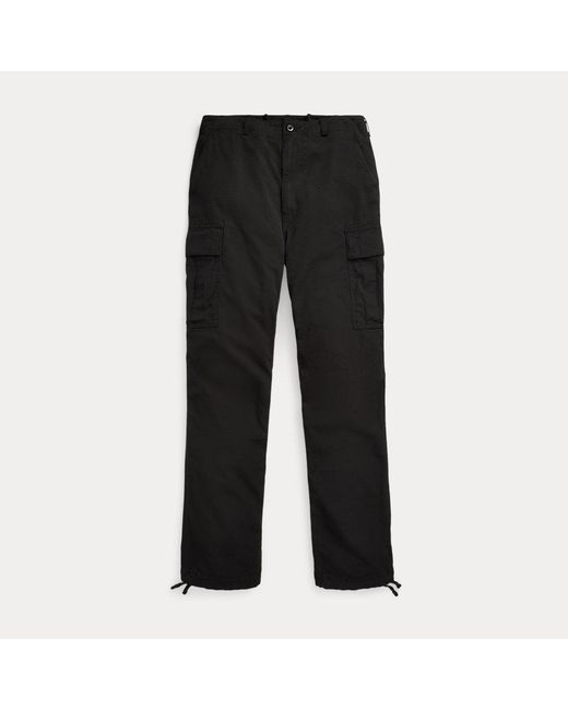 Pantaloni cargo Burroughs in ripstop di Polo Ralph Lauren in Black da Uomo