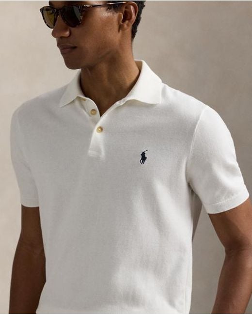 Polo Ralph Lauren Baumwollpullover Mit Polokragen in White für Herren