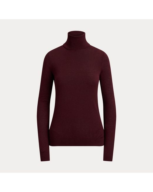 Ralph Lauren Red Roll Neck Jumper