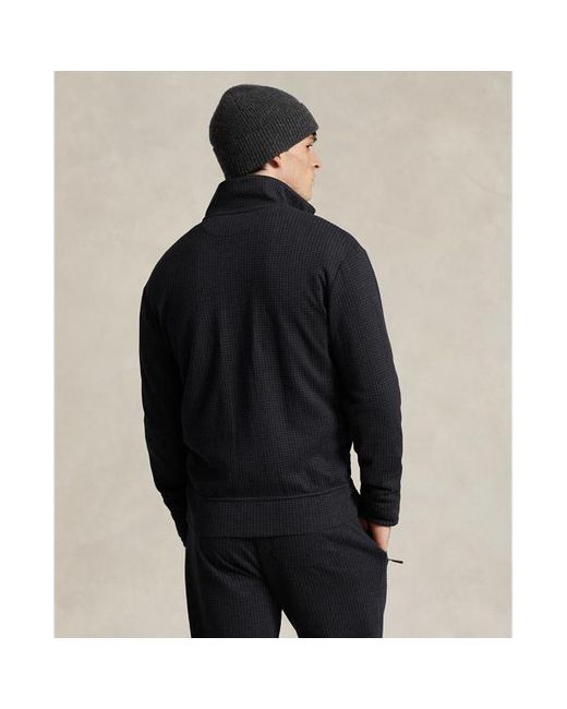 Polo Ralph Lauren Luxe Pied-de-poule Jersey Trainingsjack in het Black voor heren