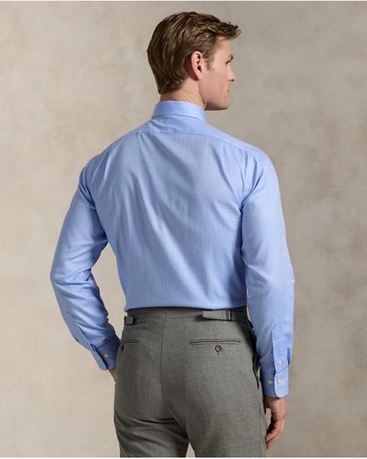 Polo Ralph Lauren Blue Slim Fit Poplin Shirt for men