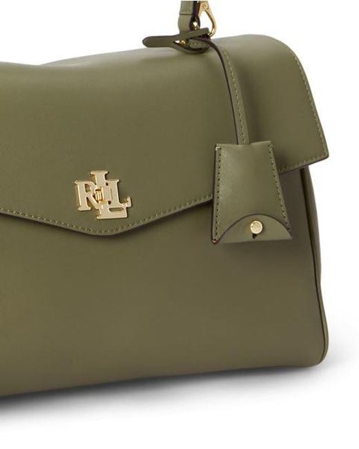 Ralph Lauren Green Nappa Leather Medium Farrah Soft Satchel