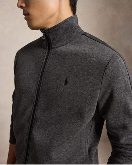 Polo Ralph Lauren Gray Double-Knit Track Jacket for men