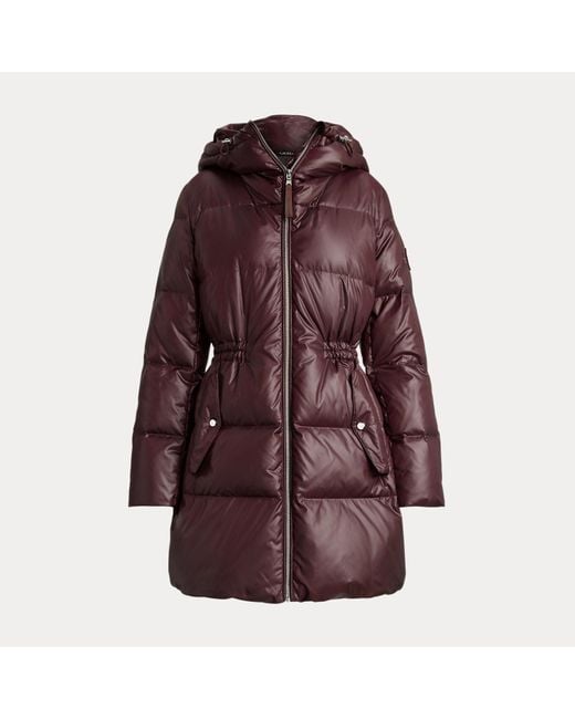 Ralph Lauren Parallel Doorgestikte Donsjas in het Brown