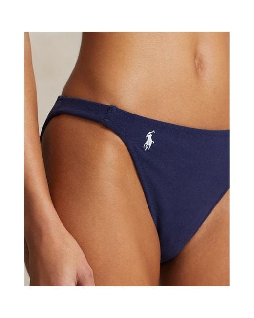 Polo Ralph Lauren Blue Side-panel Hipster Bikini Bottom