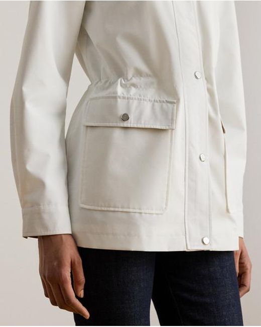 Ralph Lauren White Hooded Funnelneck Anorak