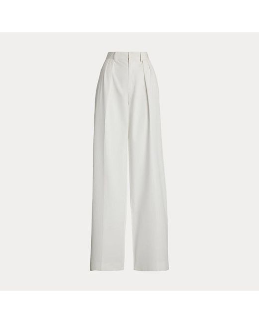 Ralph Lauren Jody Gewassen Katoenen Broek in het White