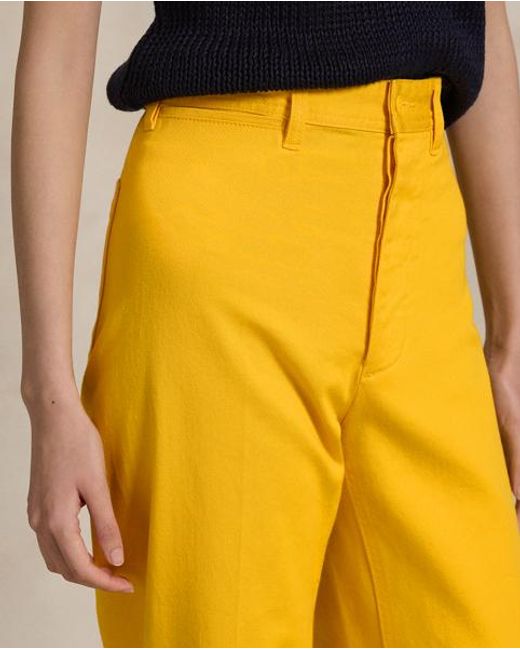 Pantalón De Sarga De Algodón Elástica Polo Ralph Lauren de color Yellow