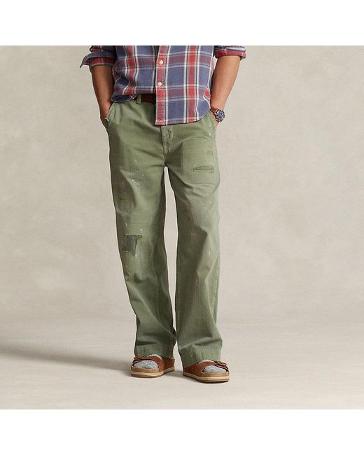 Ralph Lauren Multicolor Burroughs Relaxed Fit Distressed Trouser for men