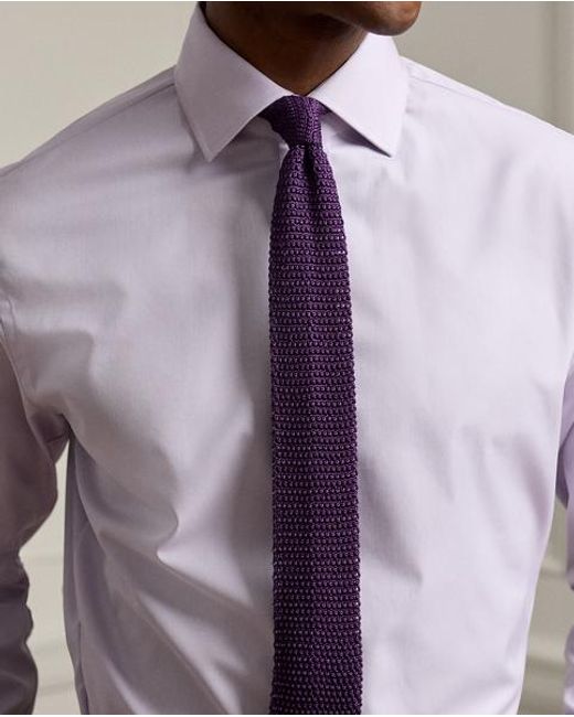 Ralph Lauren Purple Easy Care Twill Shirt for men
