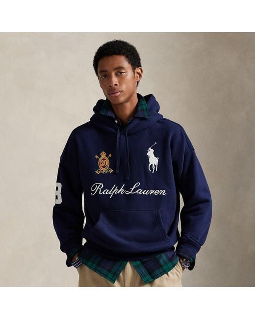 Polo Ralph Lauren Blue Big Pony 20Th Anniversary Hoodie for men