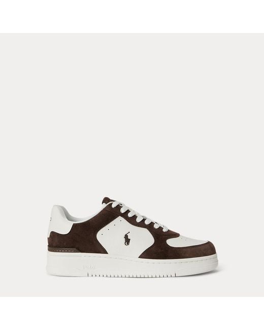 Polo Ralph Lauren Natural Masters Court Leather-Suede Trainer for men