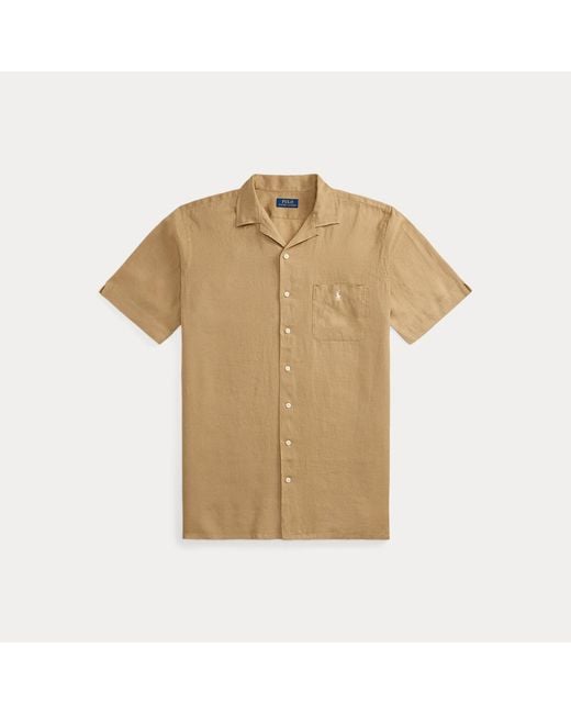 Ralph Lauren Natural Linen Camp Shirt for men