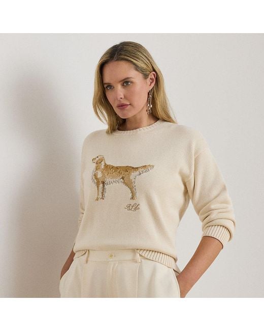 Ralph Lauren Women's Natural Ralph Lauren Intarsia-Knit Golden