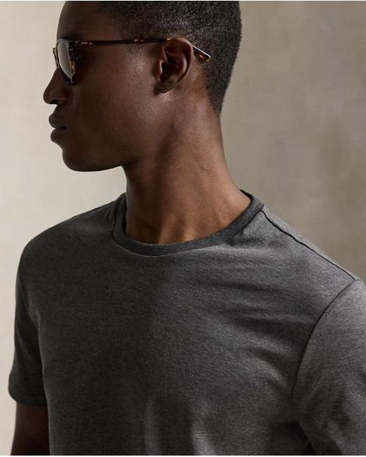 Polo Ralph Lauren Gray Standard Fit Lisle T-Shirt for men