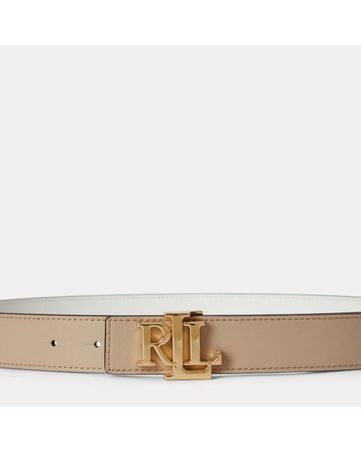 Ralph Lauren Natural Logo Reversible Leather Belt