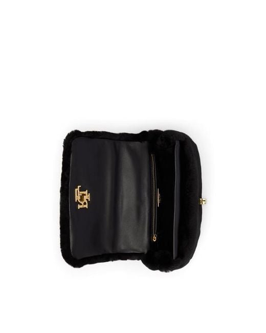 Borsa Sophee media in shearling di Ralph Lauren in Black