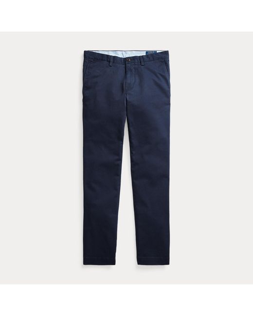Polo Ralph Lauren Blue Washed Stretch Slim Fit Chino Trouser for men