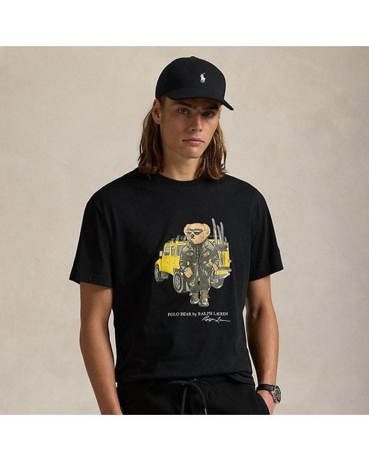Polo Ralph Lauren Classic Fit Polo Bear Jersey T shirt in Black for Men Lyst UK