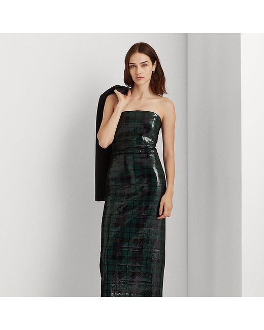 Ralph Lauren Ralph Lauren Sequined Plaid Gown | Lyst Ralph Lauren Ralph Lauren Sequined Plaid Gown | Lyst