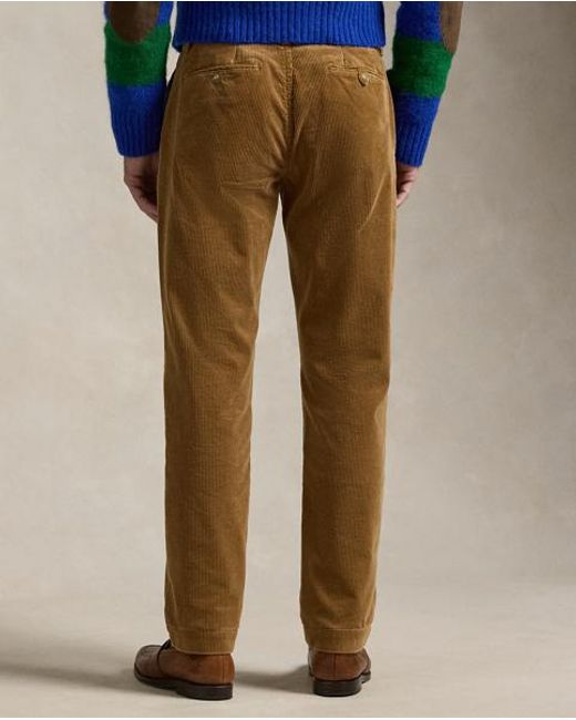 Polo Ralph Lauren Brown Straight Fit Stretch Corduroy Trousers for men