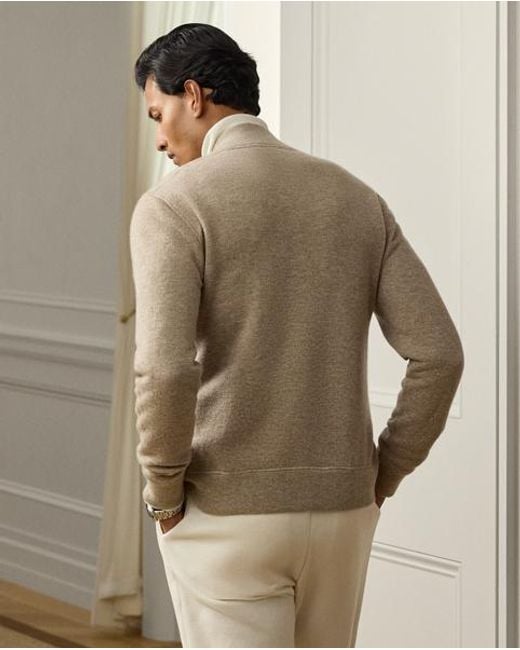 Ralph Lauren Kaschmir-Strickjacke Mit Reißverschluss in Natural für Herren