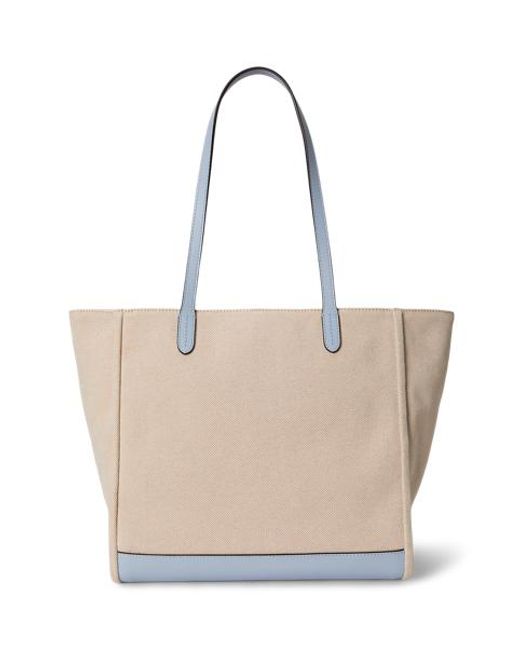 Ralph Lauren Blue Dog-Embroidered Large Cameryn Tote Bag