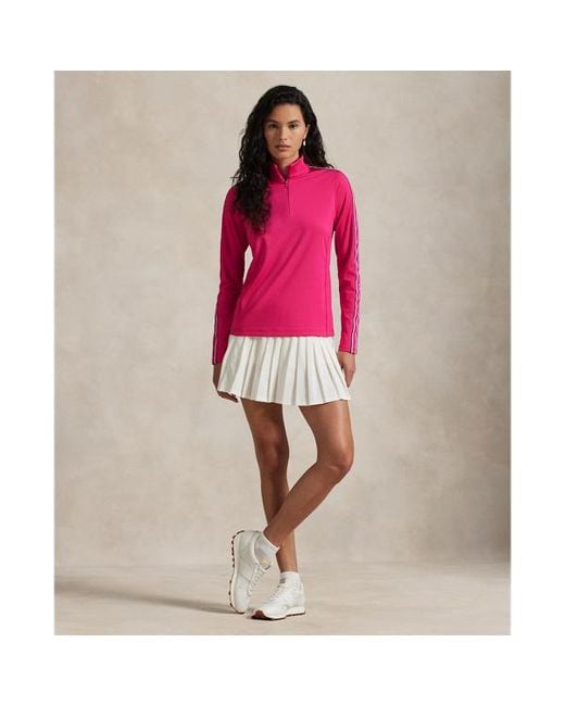 Ralph Lauren Pink Ralph Lauren Tailored Fit Interlock Quarter-Zip
