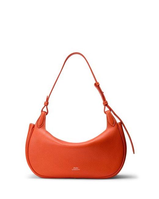 Polo Ralph Lauren Red Polo Play Leather Shoulder Bag