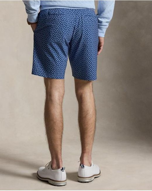 Ralph Lauren Blue 23 Cm Tailored Fit Stretch Print Shorts for men