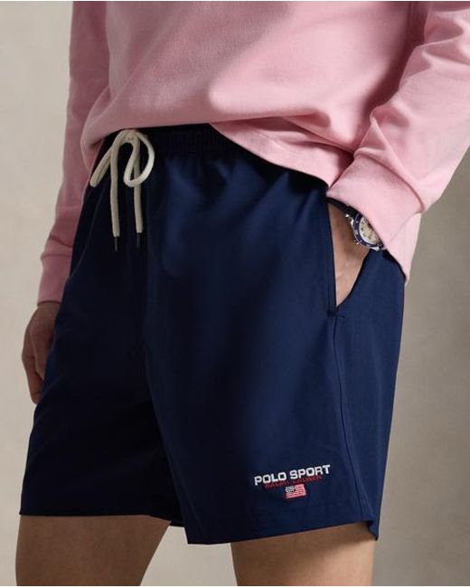 Polo Ralph Lauren Blue 14.5 Cm Traveller Swimming Shorts for men